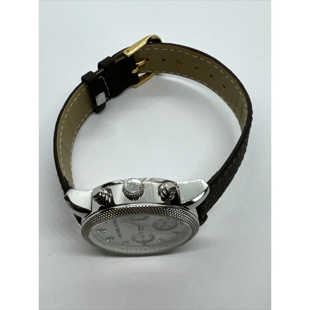 Michael Kors MK5020 Women's Black Leather Analog Dial Wrist Quartz Watch AEA040